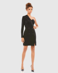 One Sleeve Tuxedo Dress - FINAL SALE