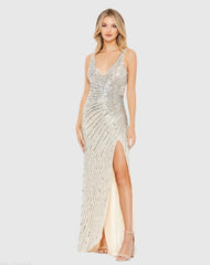 Sequin A Line Gown