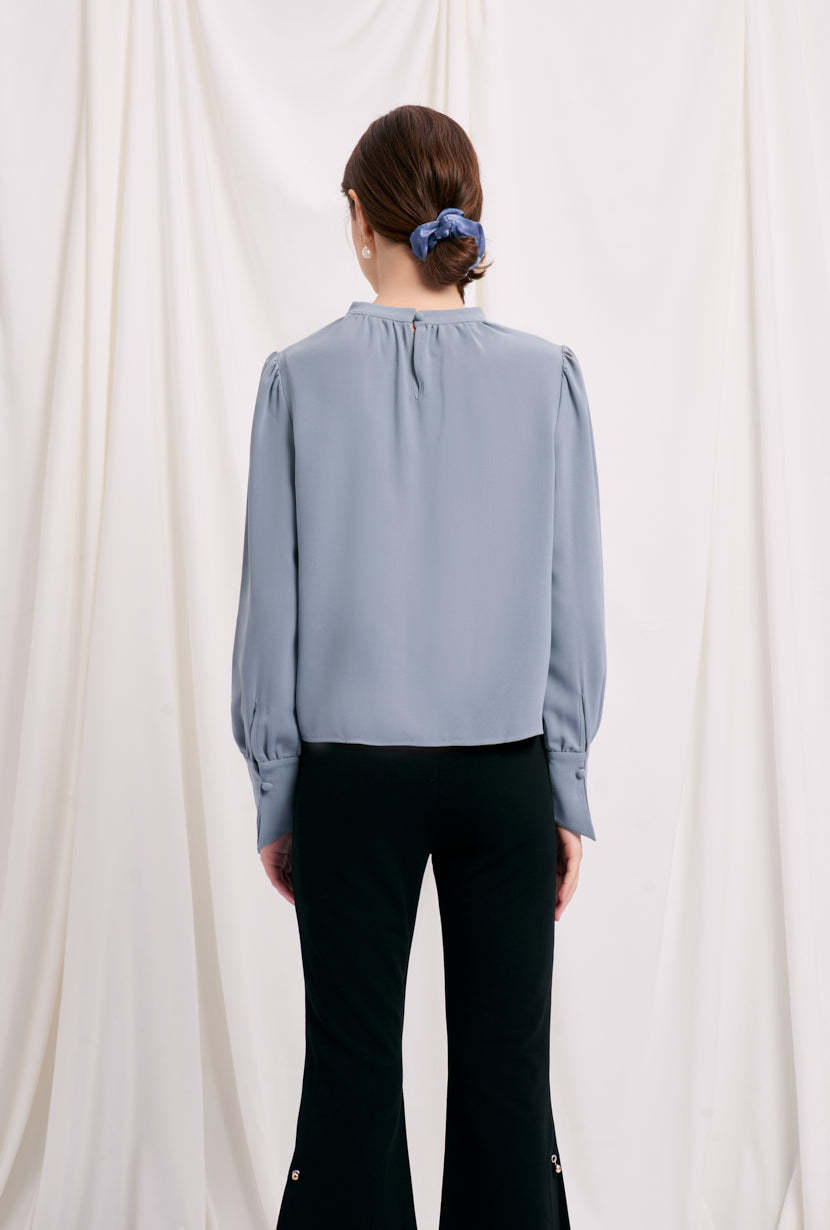 Buvette Pearl Blouse - Dusty Blue
