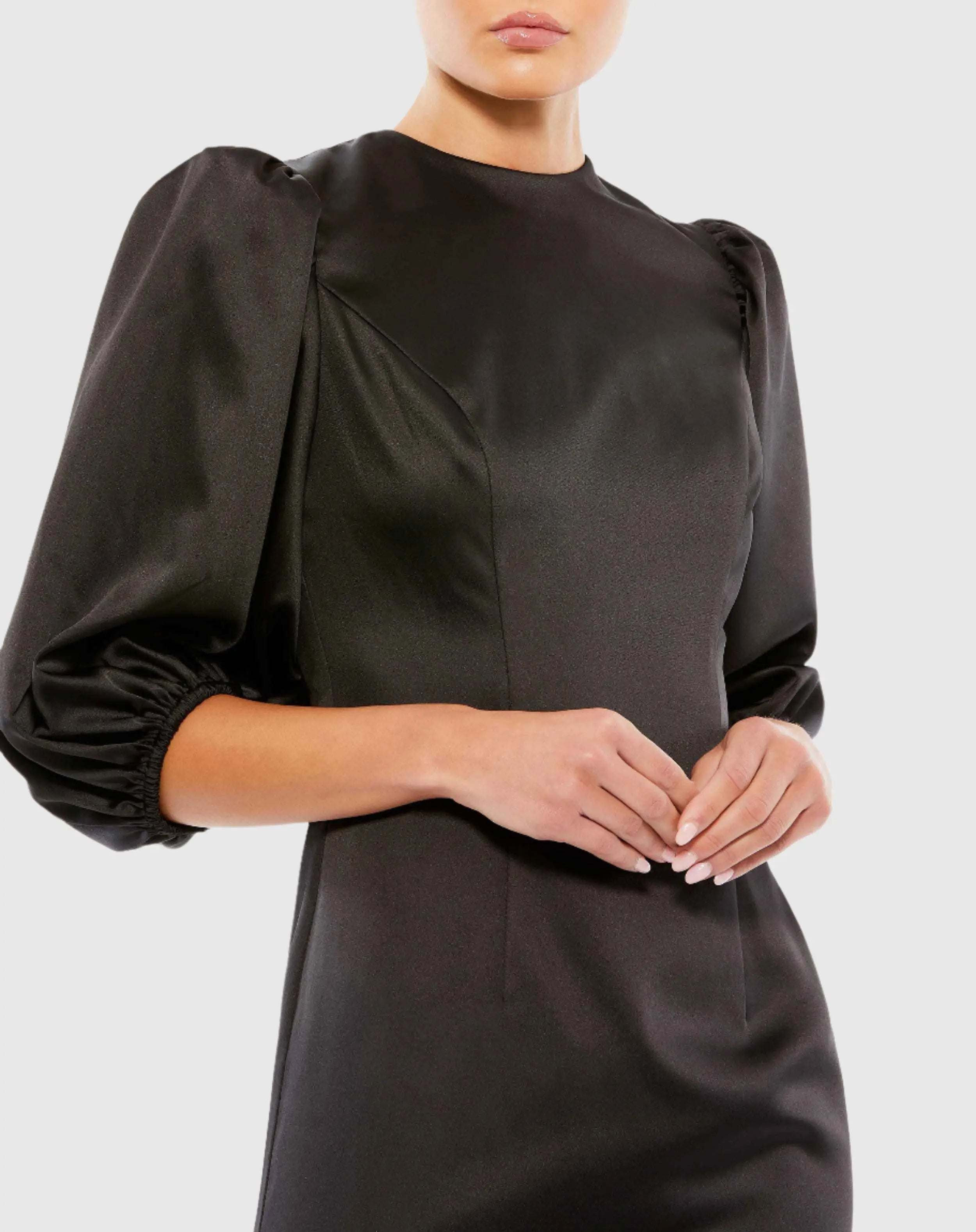 Black Beaded Fringe Hem Mini Dress