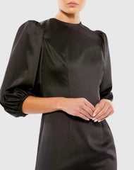 Black Beaded Fringe Hem Mini Dress