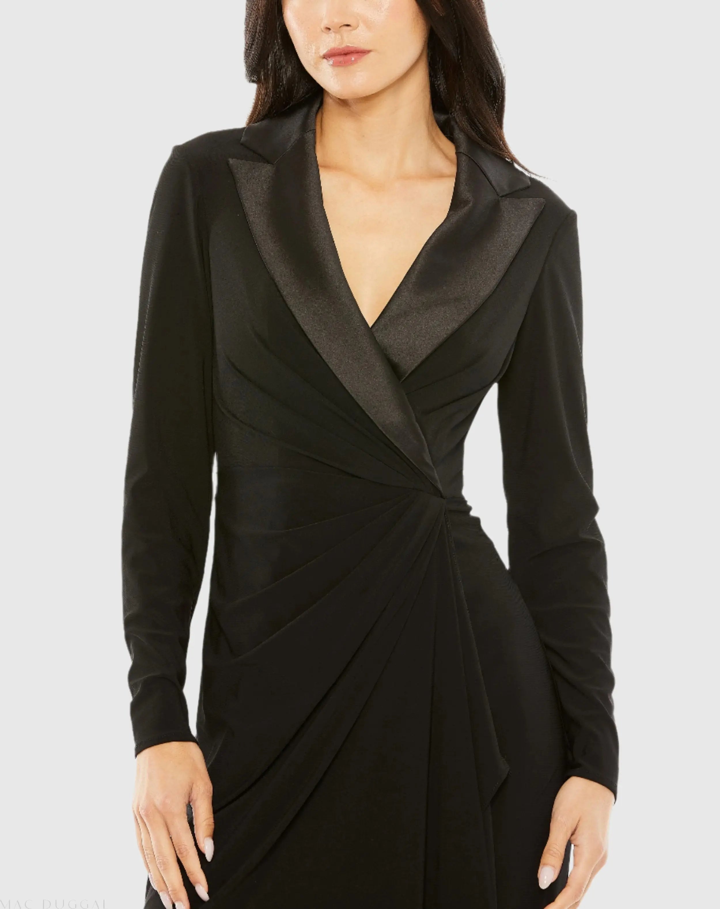 Black Long Sleeve Blazer Dress