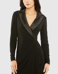 Black Long Sleeve Blazer Dress