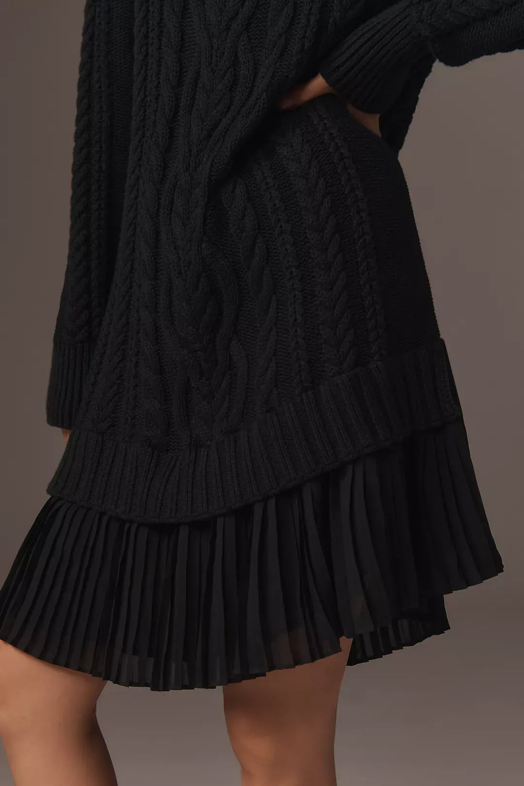 Black Onyx The Delphine Sweater Twofer Mini Dress