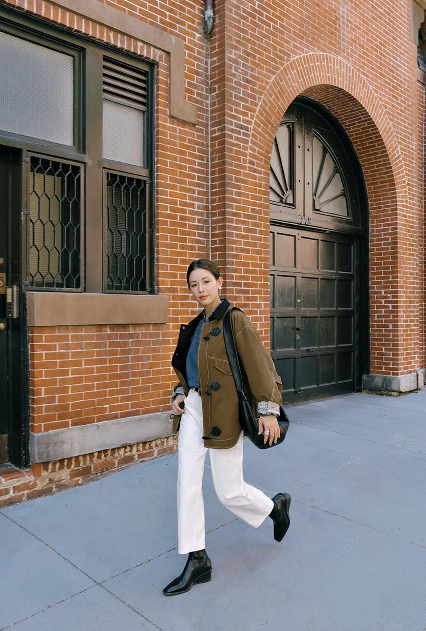 Bryce Cotton Barn Jacket - Olive Brown