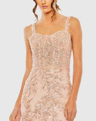 Pink Corset Detailed Embellished Gown