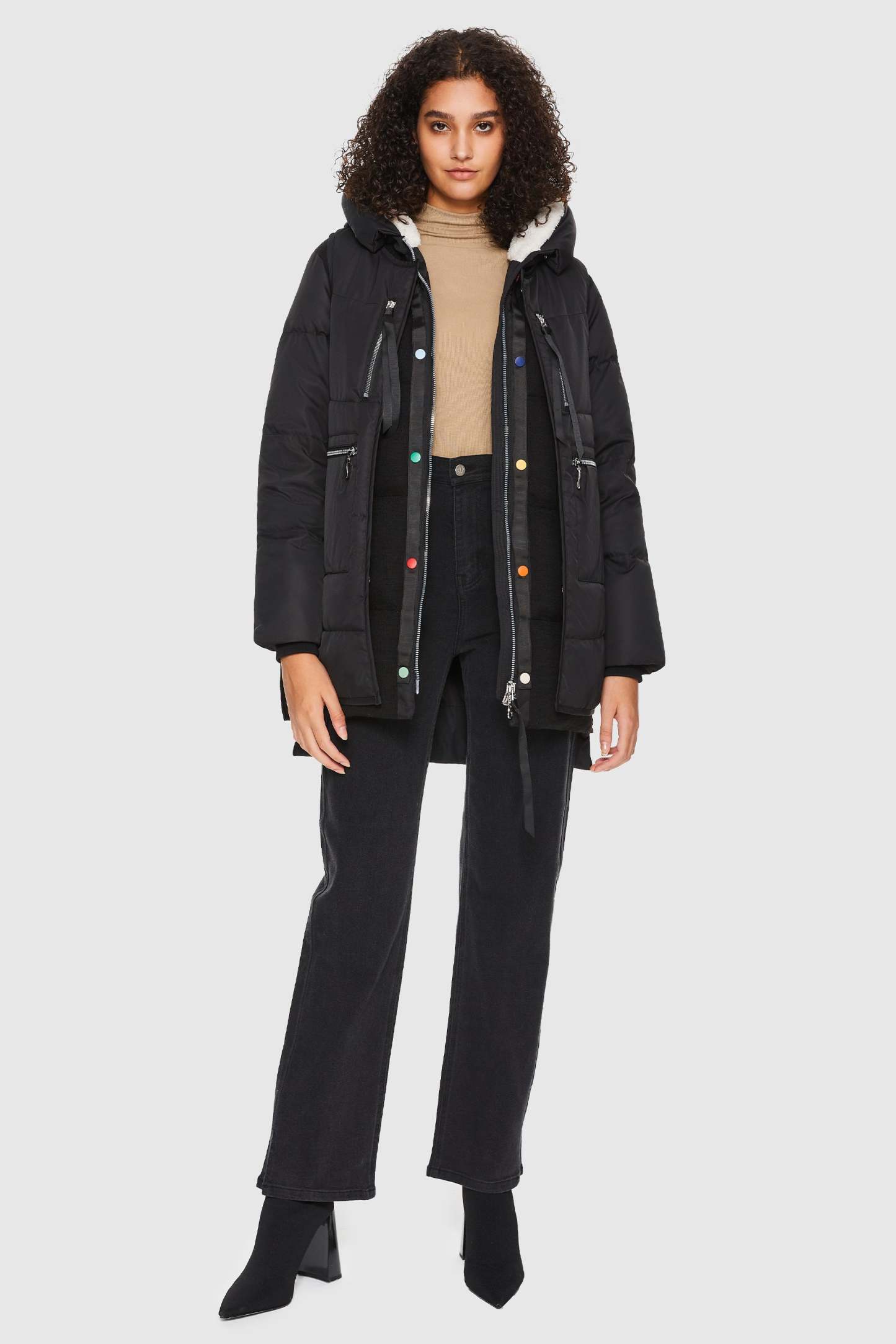 092 Universe® Thickened Puffer Down Jacket with Detachable Vest