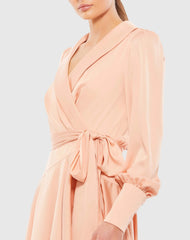 Pink Short Wrap Dress