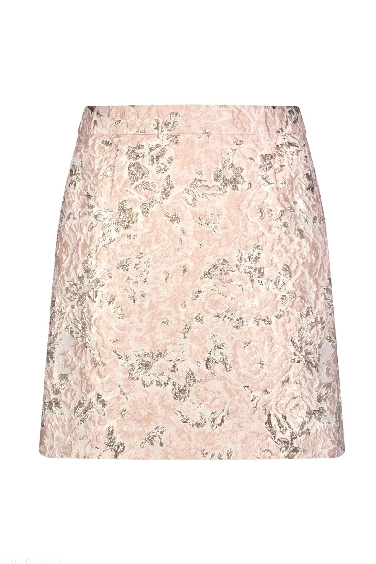Pink Brocade Mini Skirt