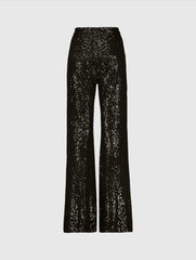 Black Sequin Flare Evening Pants - FINAL SALE