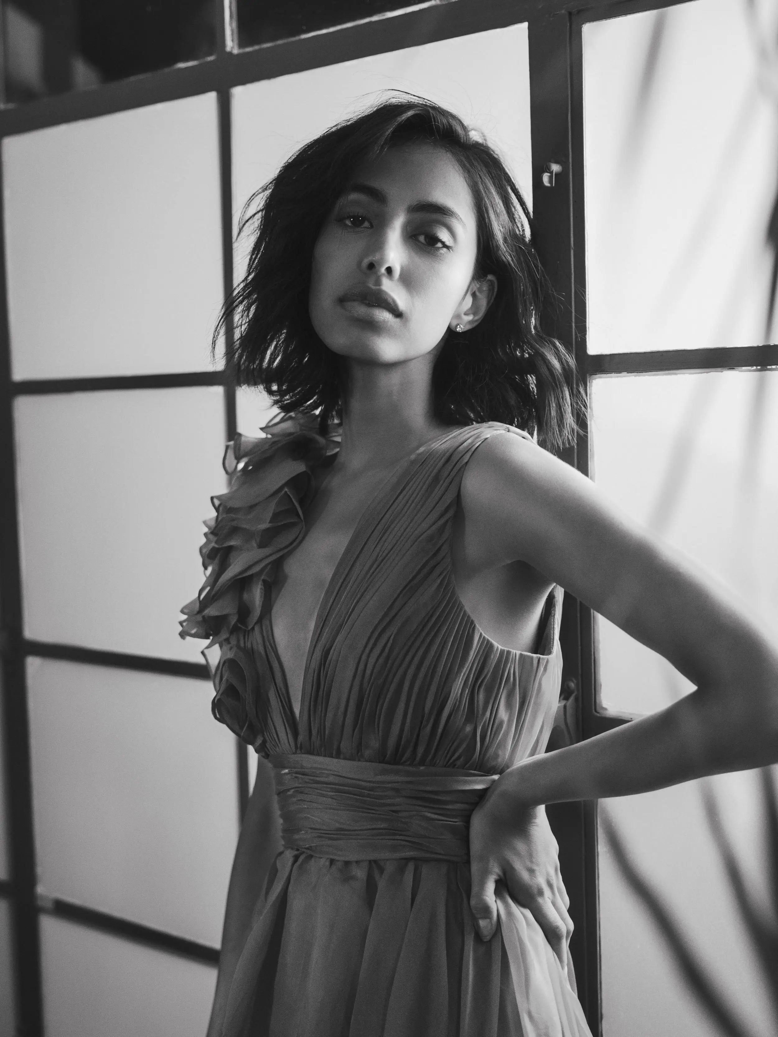 Red Sleeveless Chiffon A-Line Tea Length Cocktail Dress