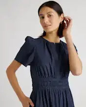 100% Organic Cotton Poplin Tiered Maxi Dress