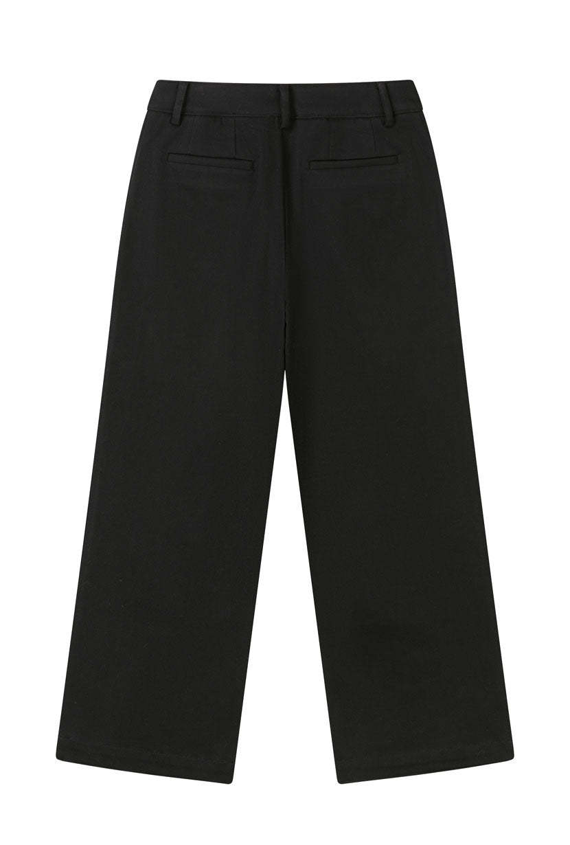 Billy Cropped Wide-Leg Denim Jeans - Black