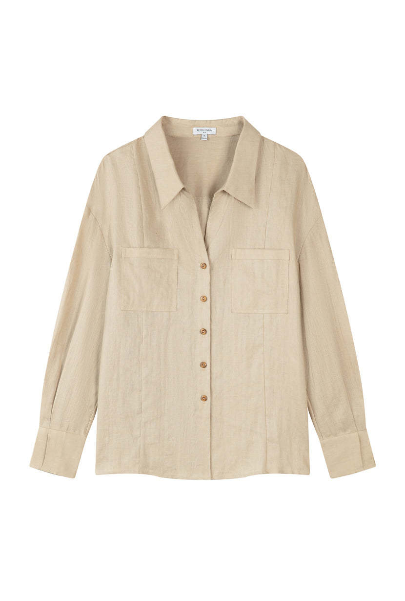 Benoite Linen Shirt - Ecru